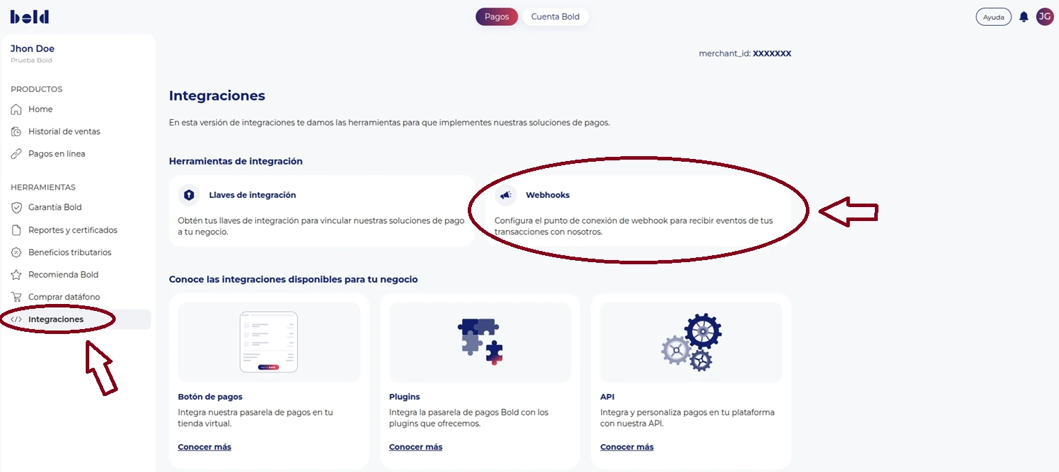 Webhooks Bold