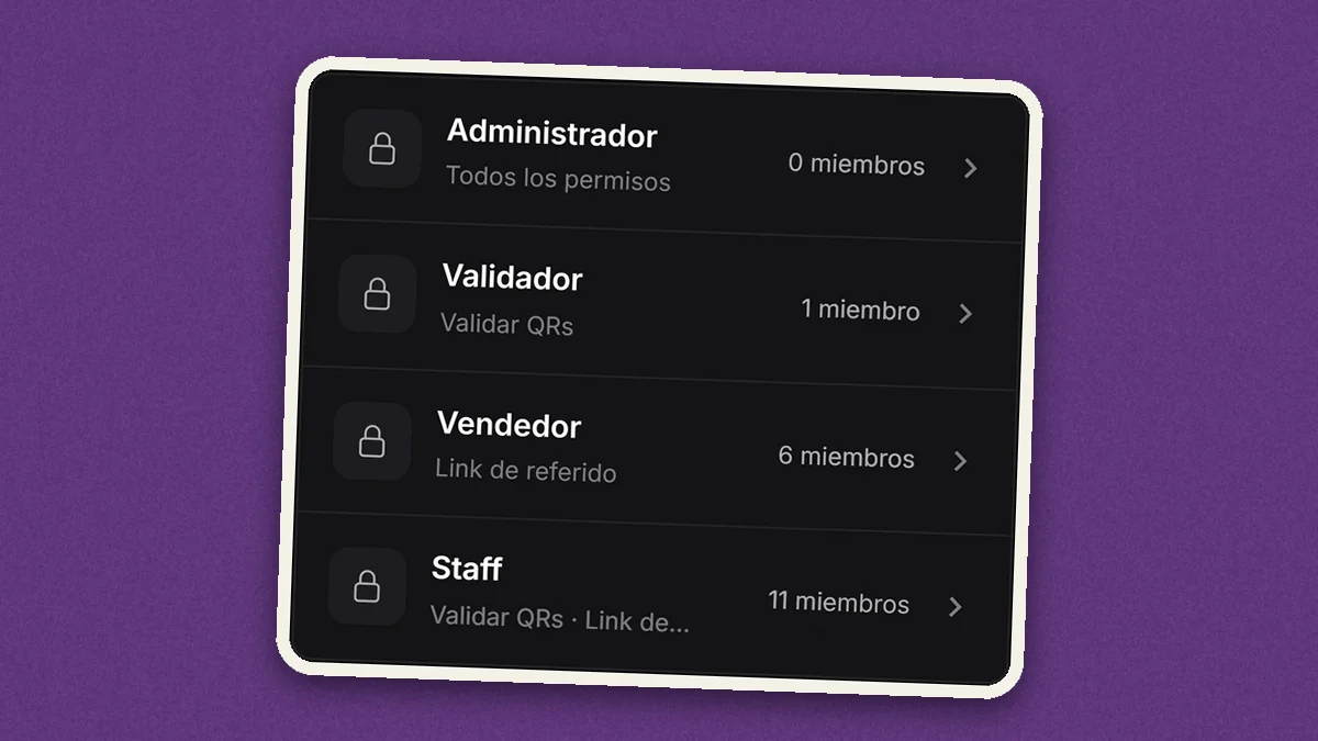 Roles del equipo en tu evento en Panamá: quién ve qué y quién valida