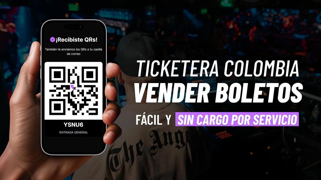 Ticketera en Colombia: vendé entradas QR sin comisiones con Tikzet