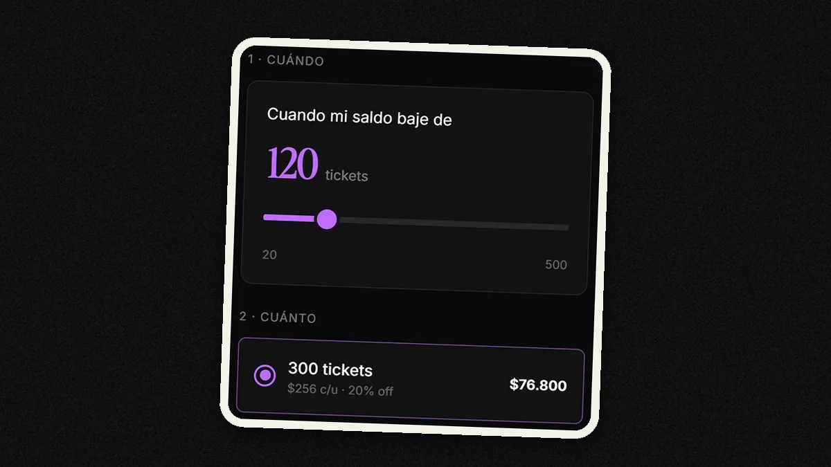 Tickets prepagos en Chile: cuántos comprar según tu tipo de evento